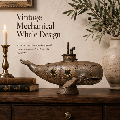 🎉🇺🇸 Limited Edition! 🔥 Only 30 Available! 🐳Vintage Mechanical Whale Sculpture