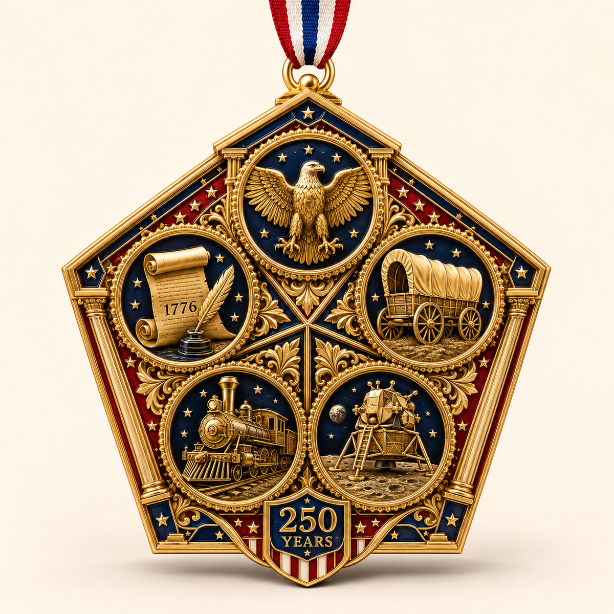 🎉🇺🇸Limited Edition 🔥 2026 America 250th Anniversary Heritage Journey Christmas Ornament 🇺🇸🎄✨