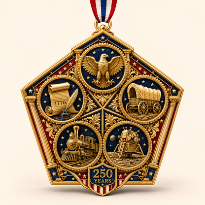 🎉🇺🇸Limited Edition 🔥 2026 America 250th Anniversary Heritage Journey Christmas Ornament 🇺🇸🎄✨