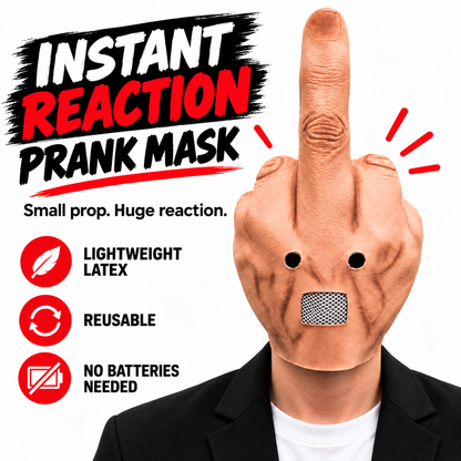🎉🎁Uncanny Smile Reaction Mask – Halloween Prank & Party Mask
