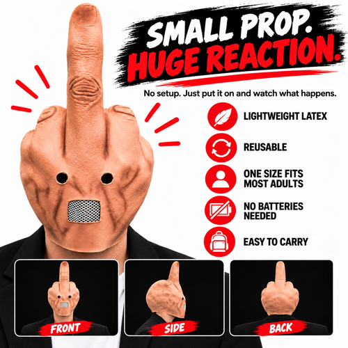 🎉🎁Uncanny Smile Reaction Mask – Halloween Prank & Party Mask