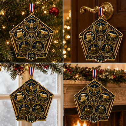 🎉🇺🇸Limited Edition 🔥 2026 America 250th Anniversary Heritage Journey Christmas Ornament 🇺🇸🎄✨
