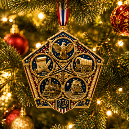 🎉🇺🇸Limited Edition 🔥 2026 America 250th Anniversary Heritage Journey Christmas Ornament 🇺🇸🎄✨