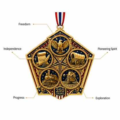🎉🇺🇸Limited Edition 🔥 2026 America 250th Anniversary Heritage Journey Christmas Ornament 🇺🇸🎄✨