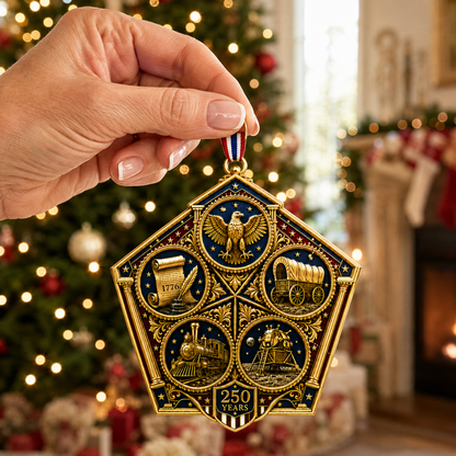 🎉🇺🇸Limited Edition 🔥 2026 America 250th Anniversary Heritage Journey Christmas Ornament 🇺🇸🎄✨