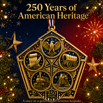 🎉🇺🇸Limited Edition 🔥 2026 America 250th Anniversary Heritage Journey Christmas Ornament 🇺🇸🎄✨