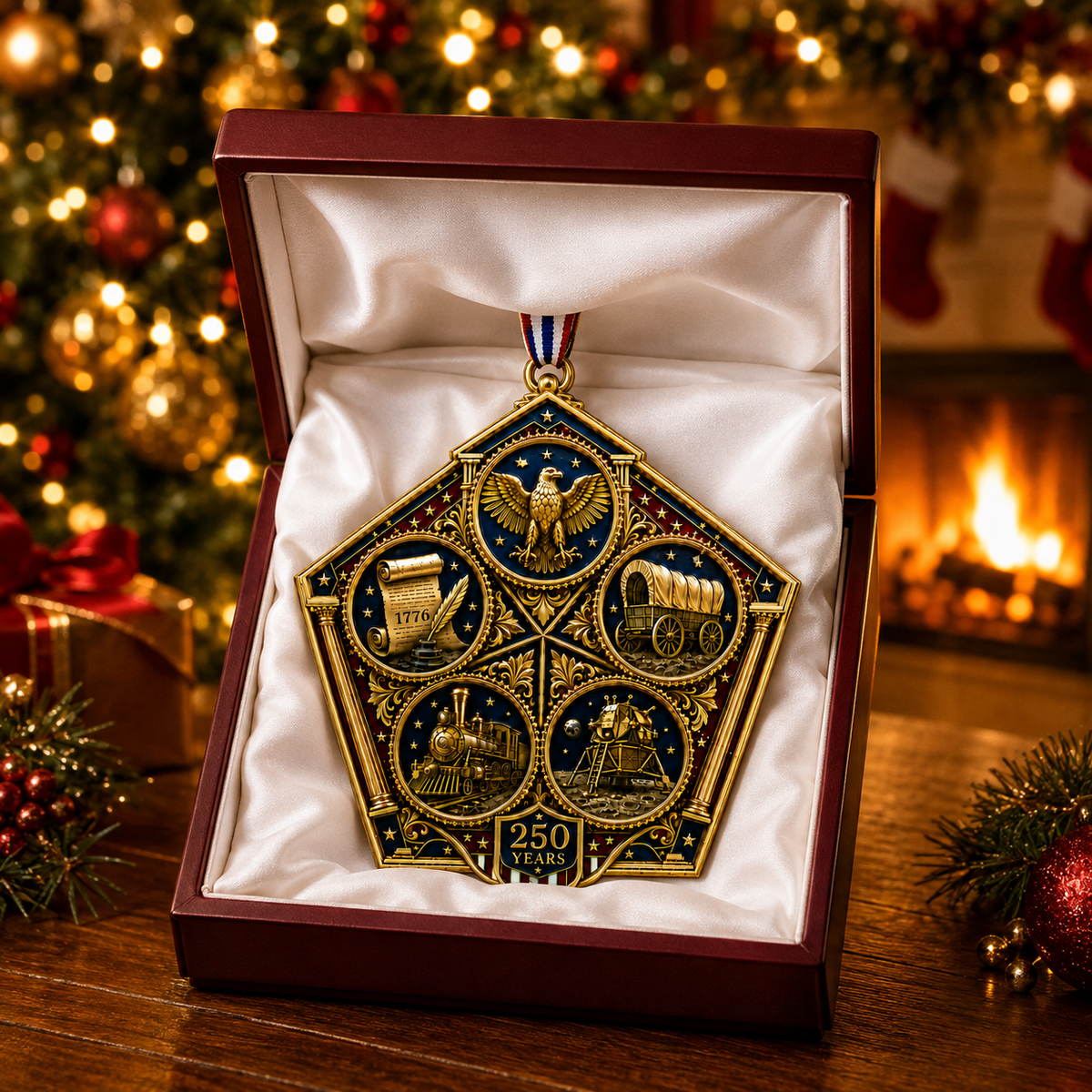 🎉🇺🇸Limited Edition 🔥 2026 America 250th Anniversary Heritage Journey Christmas Ornament 🇺🇸🎄✨