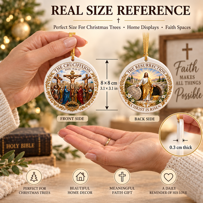 ✝️ Christian Faith Ceramic Ornament — A Story of Love & Hope