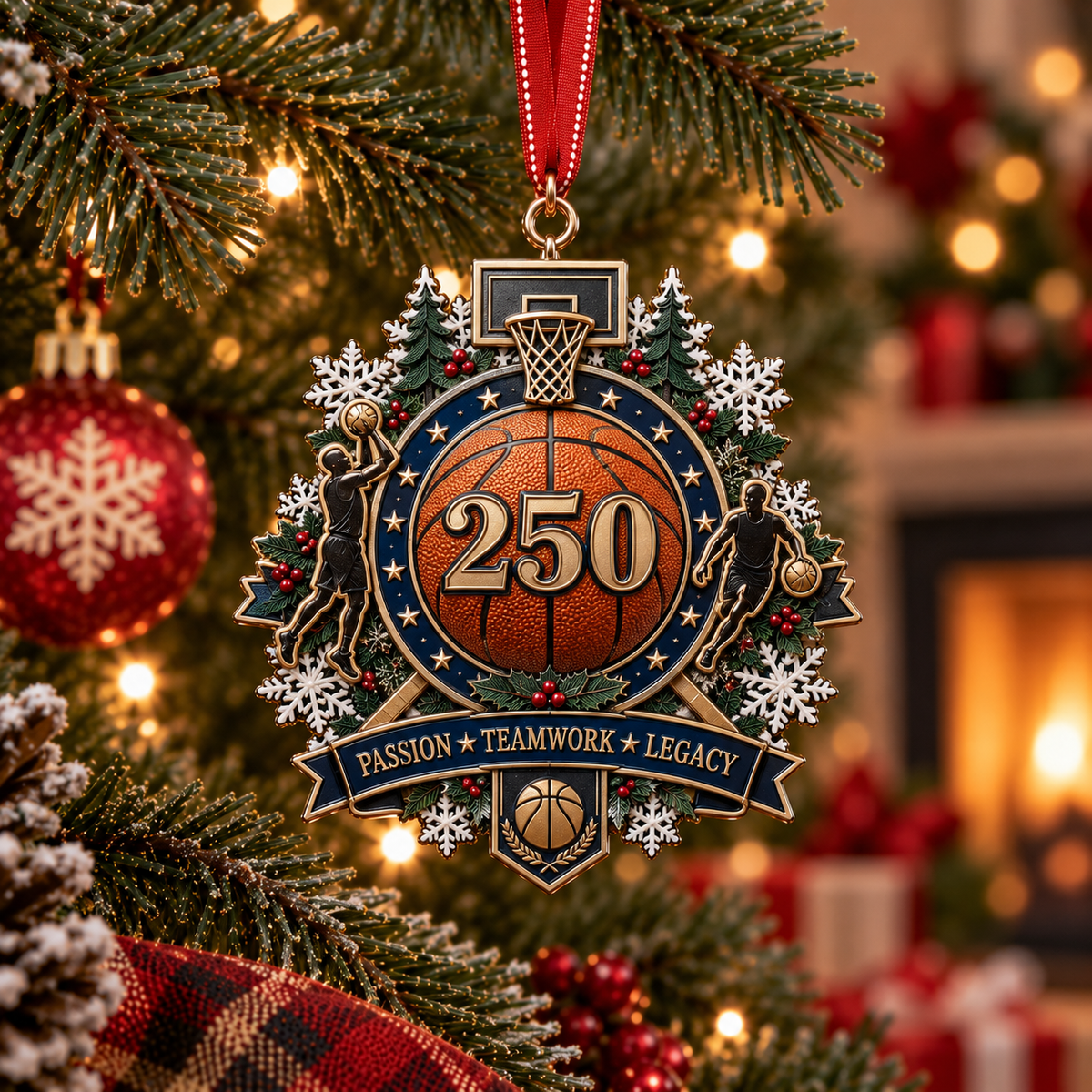 🎉🇺🇸 Limited Edition! 🔥 250th Anniversary Sports Heritage Christmas Ornaments – Keepsake Gifts for Sports Fans 🎄