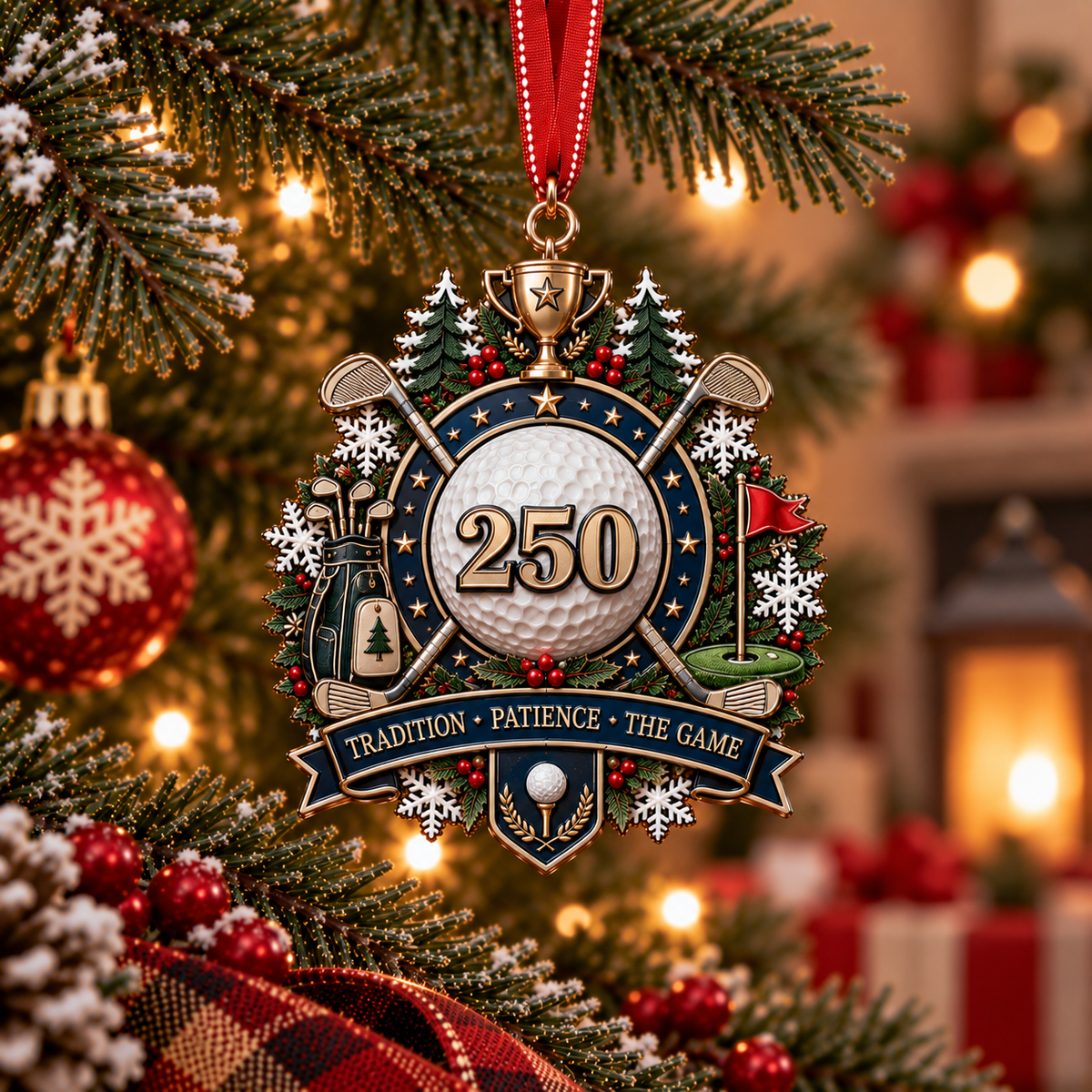 🎉🇺🇸 Limited Edition! 🔥 250th Anniversary Sports Heritage Christmas Ornaments – Keepsake Gifts for Sports Fans 🎄