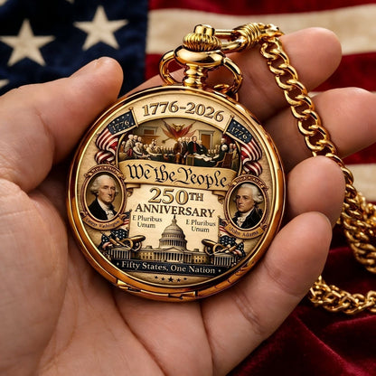 🎉🇺🇸 Limited Edition!🔥🔥 America 250th Anniversary Commemorative Pocket Watch — 1776-2026