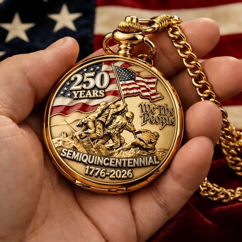 🎉🇺🇸 Limited Edition!🔥🔥 America 250th Anniversary Commemorative Pocket Watch — 1776-2026