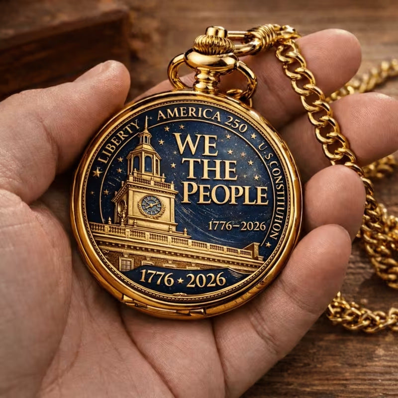 🎉🇺🇸 Limited Edition!🔥🔥 America 250th Anniversary Commemorative Pocket Watch — 1776-2026