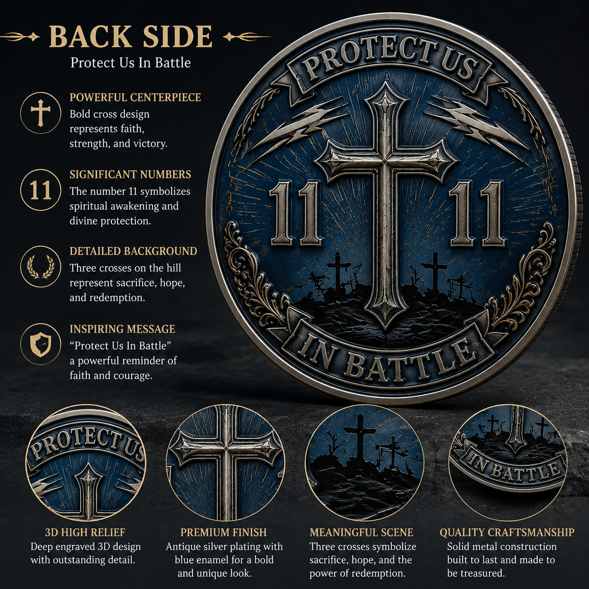 🎉🇺🇸 Limited Edition! 🔥 Only 250 Available! 🌟Saint Michael Archangel Challenge Coin