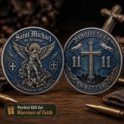 🎉🇺🇸 Limited Edition! 🔥 Only 250 Available! 🌟Saint Michael Archangel Challenge Coin