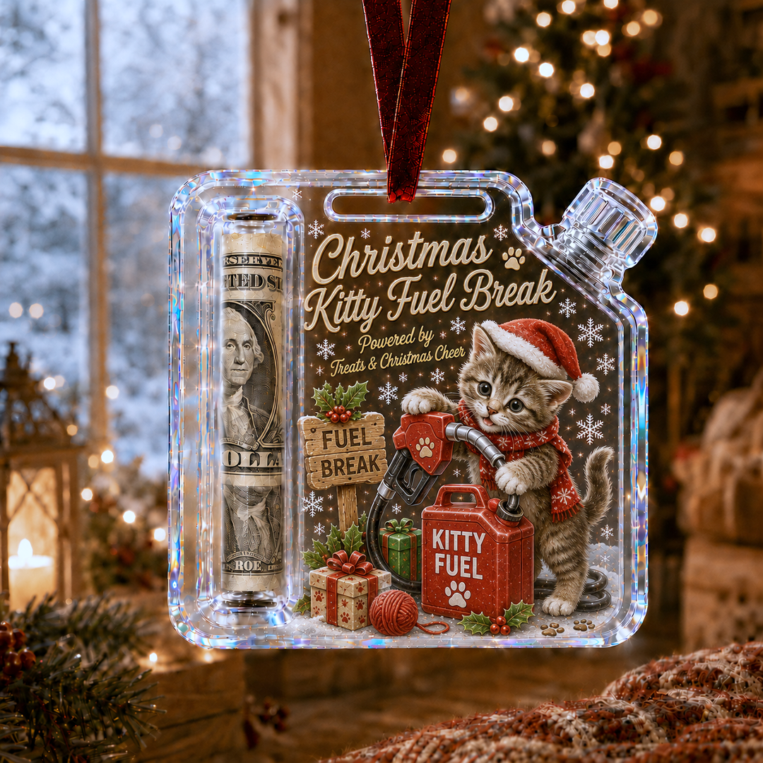 🎉🇺🇸 Limited Edition! 🔥Last 100pcs✨-🎄Christmas Fuel-Up Cash Gift Ornament