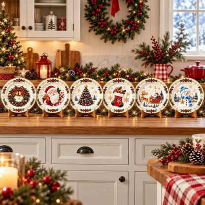 🎅Christmas Dinner Plate Collection – 6 Festive Holiday Designs