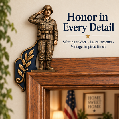 🎉🇺🇸 Limited Edition!🎖️✨ "A Veteran Lives Here" – Proudly Served 3-Piece Door Frame Decor Set