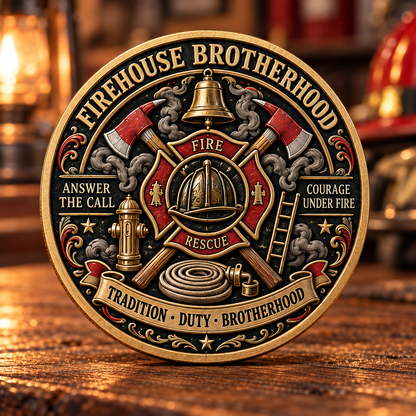 🔥 Smoke Eater Old School Firefighter Challenge Coin