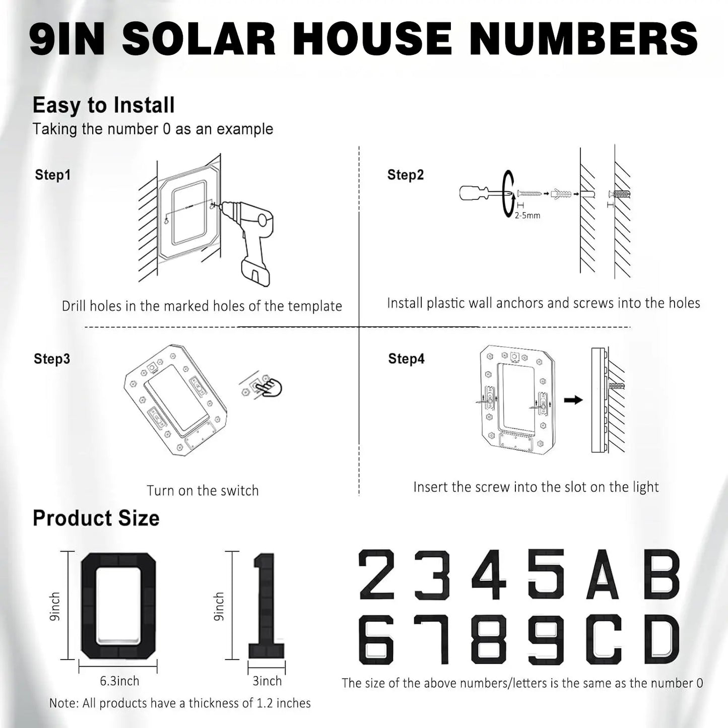Never Miss a Delivery Again – Solar LED House Numbers (Waterproof & Auto-Illuminated at Night)