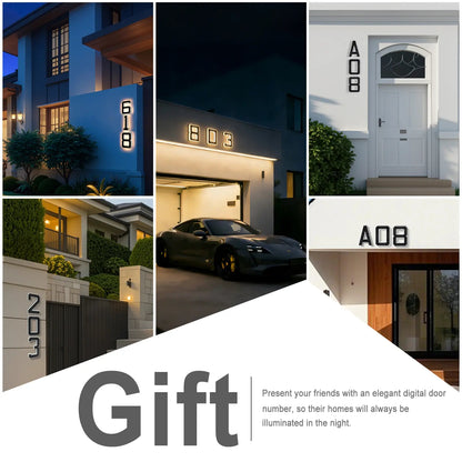 Never Miss a Delivery Again – Solar LED House Numbers (Waterproof & Auto-Illuminated at Night)
