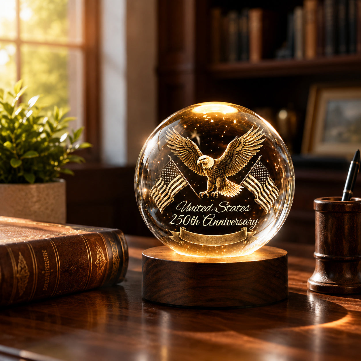 America 250 Crystal Ball Night Light