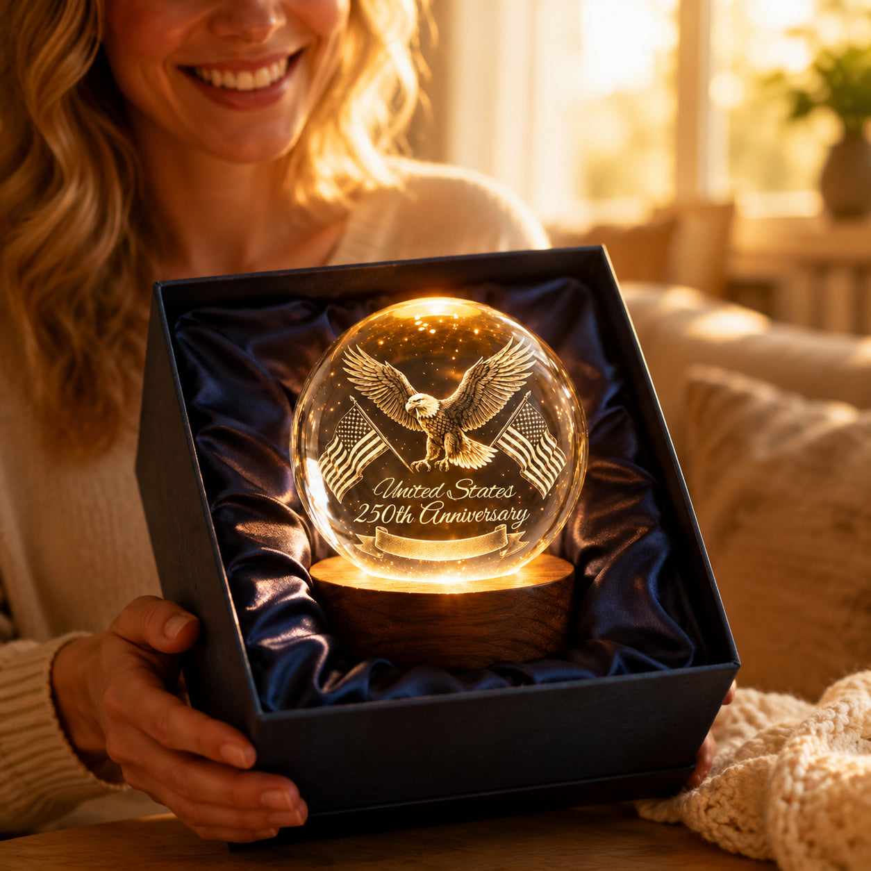 America 250 Crystal Ball Night Light