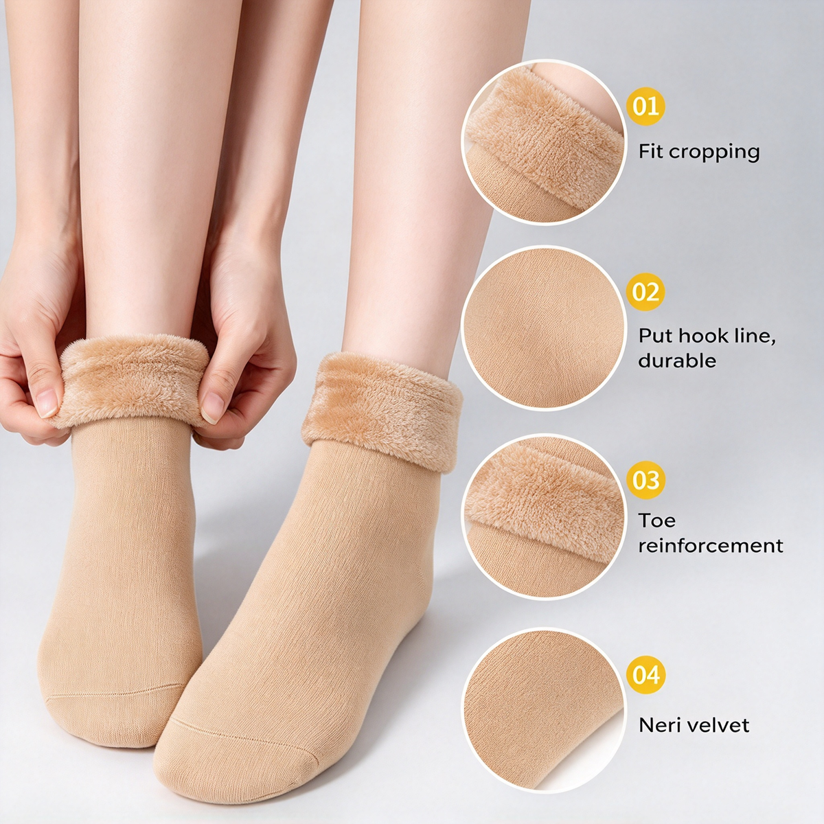 Women's Heavyweight Fuzzy Closed Fast-Heating Underwear Socks 🧦