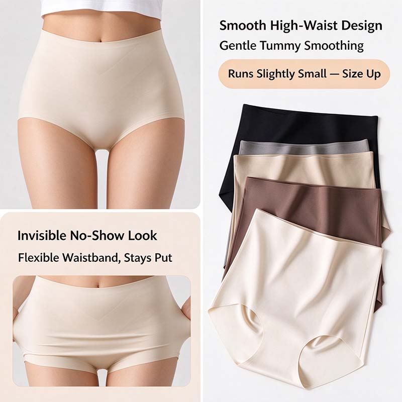 5-Pack Women's Classic Panties, Seamless High Waist Essential Underwear 🌸