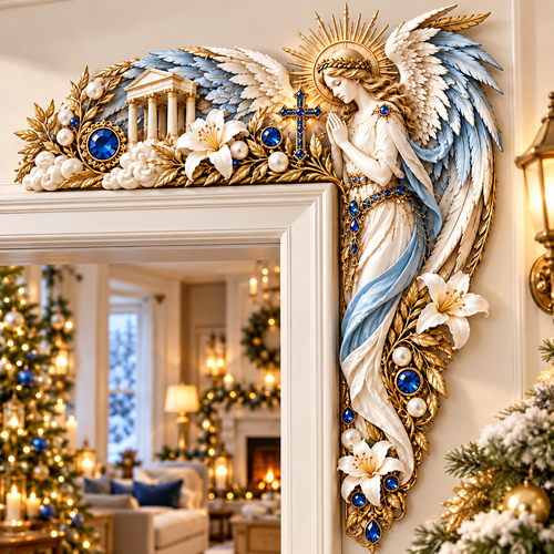 😇 Angel Wing Door Corner Decoration – Guardian Angel Door Frame Topper