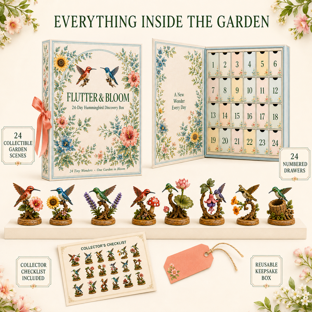 FLUTTER & BLOOM 24-Day Hummingbird Discovery Box