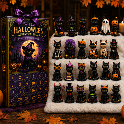 24-Day Christmas Advent Calendar – Halloween Black Cat Ornament