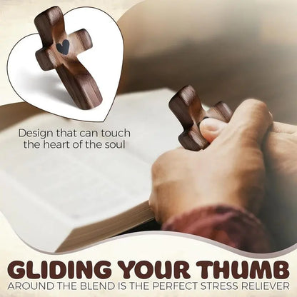 ✝️Handheld Heart-Shaped Pocket Cross – A Christian Keepsake for Prayer and Encouragement