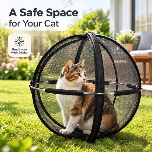 Portable Outdoor Cat Enclosure Mesh Ball Cat Cage 🐱