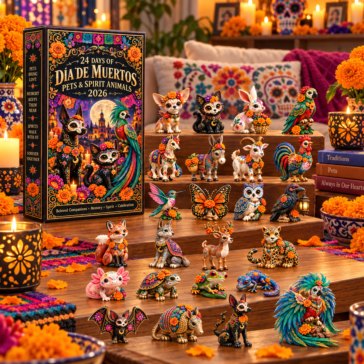 🎉🇺🇸 Limited Edition! 🔥Día de Muertos Pets & Spirit Animals Advent Calendar 2026
