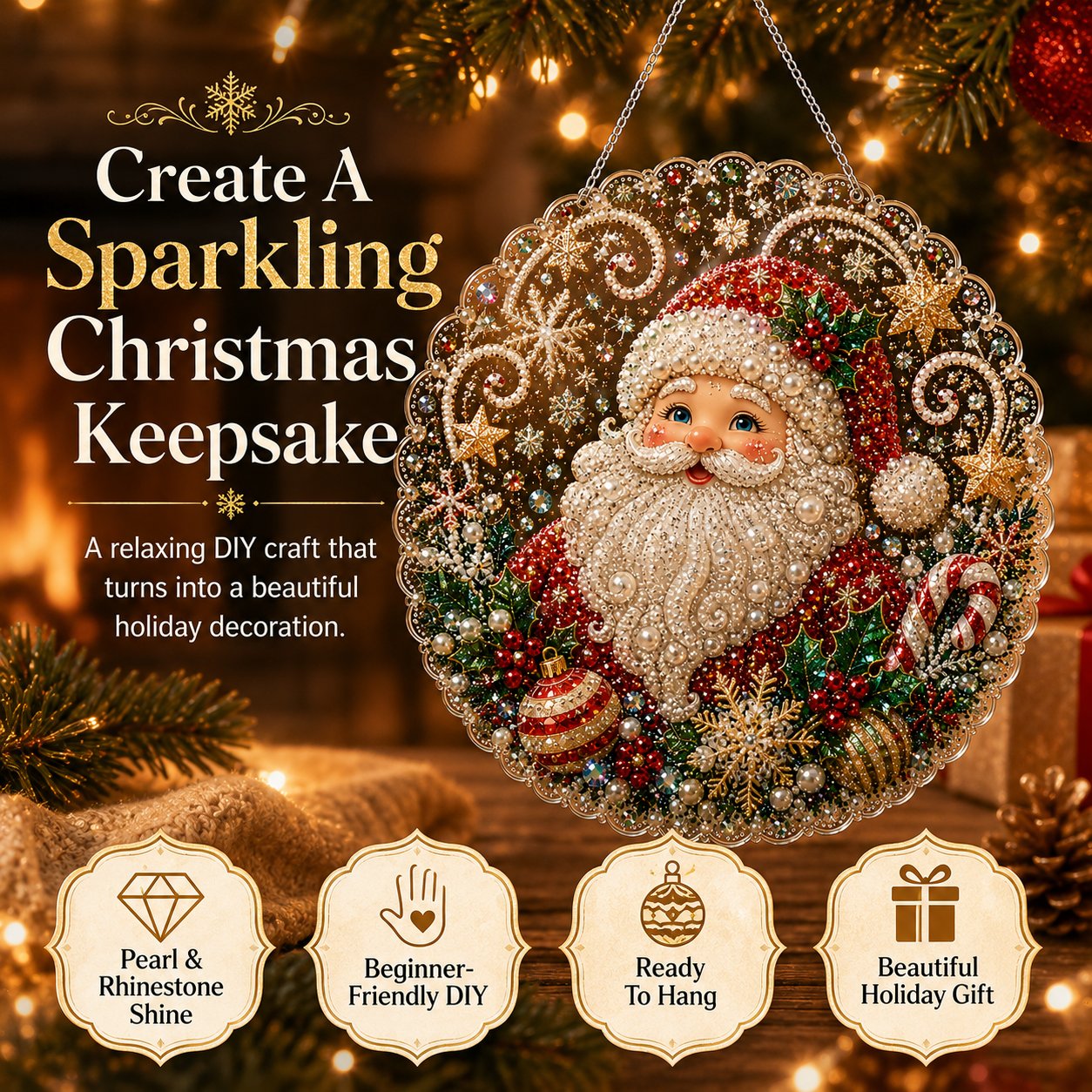 ✨ Christmas Pearl Art Hanging Ornament Kit🎅