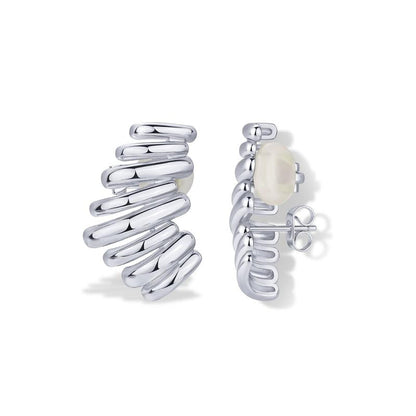 14K Gold Plated Statement Climber Stud Earrings for Women ✨💎