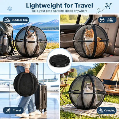 Portable Outdoor Cat Enclosure Mesh Ball Cat Cage 🐱