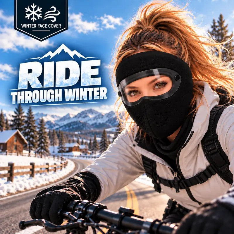 ✨Winter Face Mask with Detachable Goggles, Windproof Thermal Fleece Lined Full Face Cover 🥽