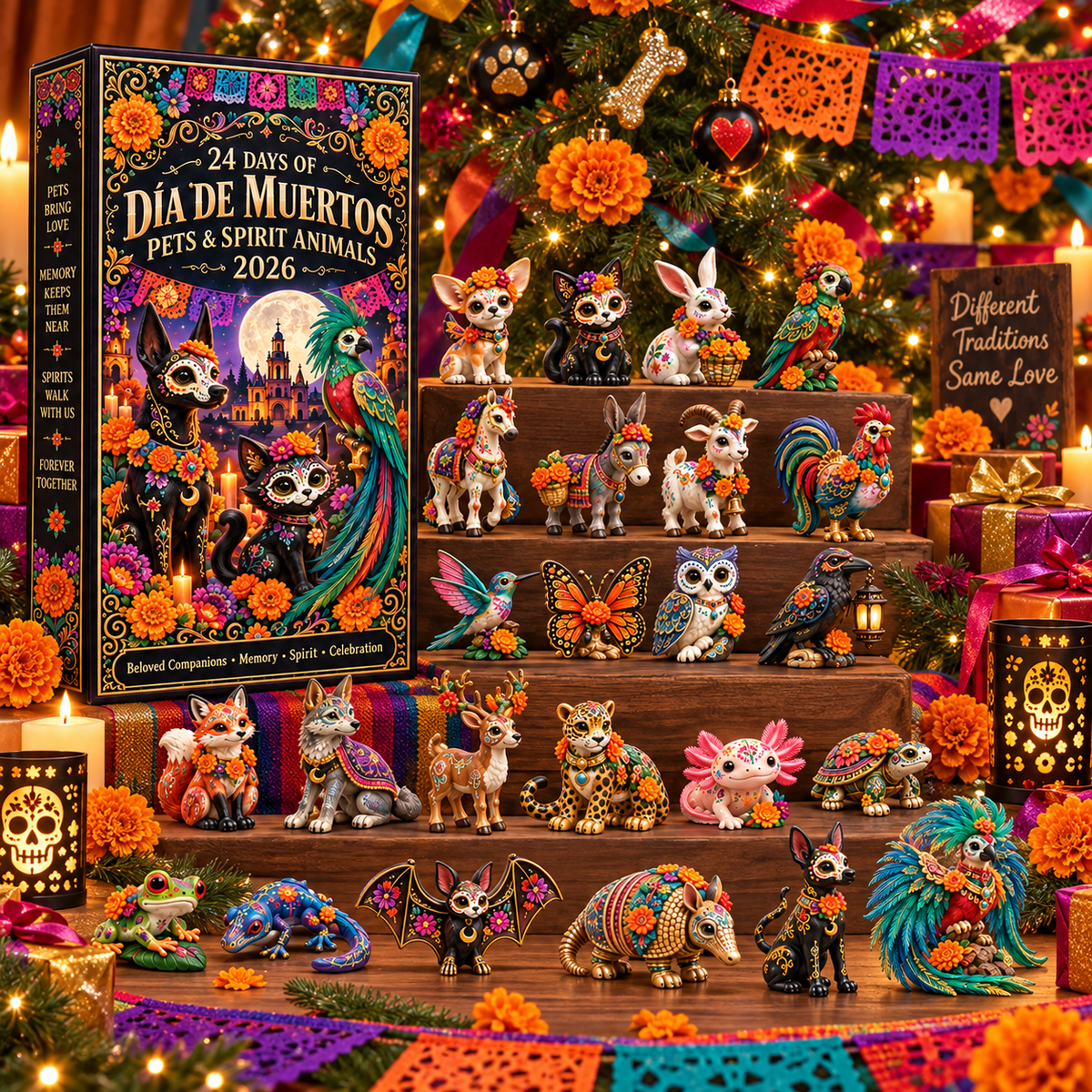 🎉🇺🇸 Limited Edition! 🔥Día de Muertos Pets & Spirit Animals Advent Calendar 2026