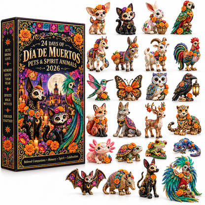 🎉🇺🇸 Limited Edition! 🔥Día de Muertos Pets & Spirit Animals Advent Calendar 2026