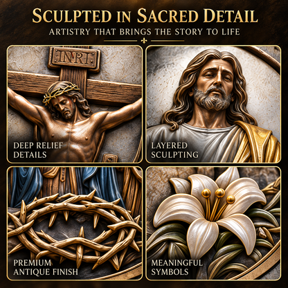 🎉🇺🇸 Limited Edition! 🔥Two Sides, One Promise – Crucifixion & Resurrection Commemorative Coin