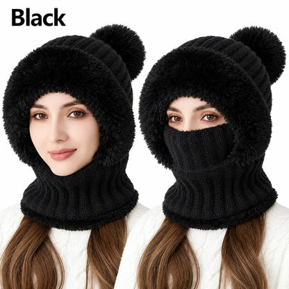 Girls' 3-in-1 Fleece Winter Balaclava - Keep Warm Face Covers & Mask with Hat 🧶