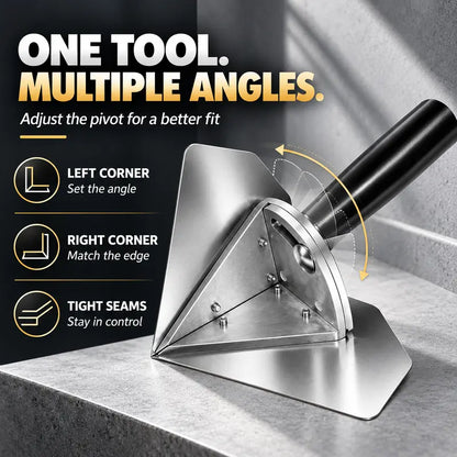 Stainless Interior Corner Finishing Trowel Stainless Steel, Silver Shaped Finishing Tool 🛠️