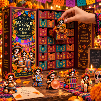 🔥24 Days of Handcrafted Tradition — Día de Muertos Marigold Makers Market Advent Calendar 2026