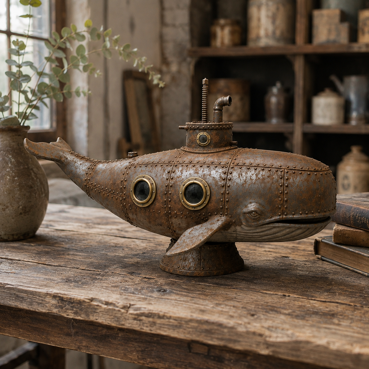 🎉🇺🇸 Limited Edition! 🔥 Only 30 Available! 🐳Vintage Mechanical Whale Sculpture