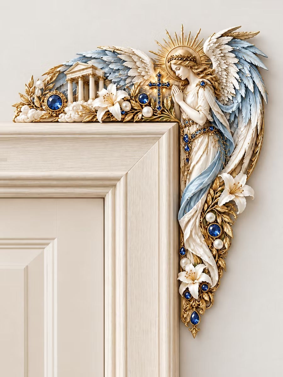 😇 Angel Wing Door Corner Decoration – Guardian Angel Door Frame Topper