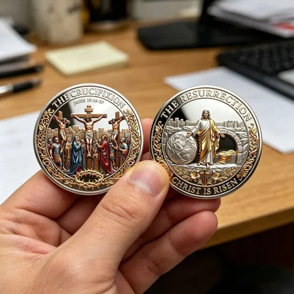 🏆🇺🇸 Limited Edition!🔥✨ Christ Is Risen Memorial Coin — A Symbol of Faith & Hope