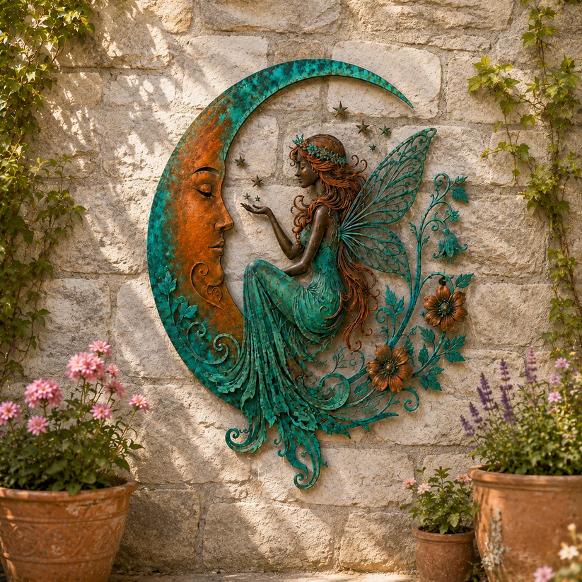 🎉🇺🇸 Limited Edition! 🔥Last 100pcs✨-🎄Dragonfly Moon Wall Decor