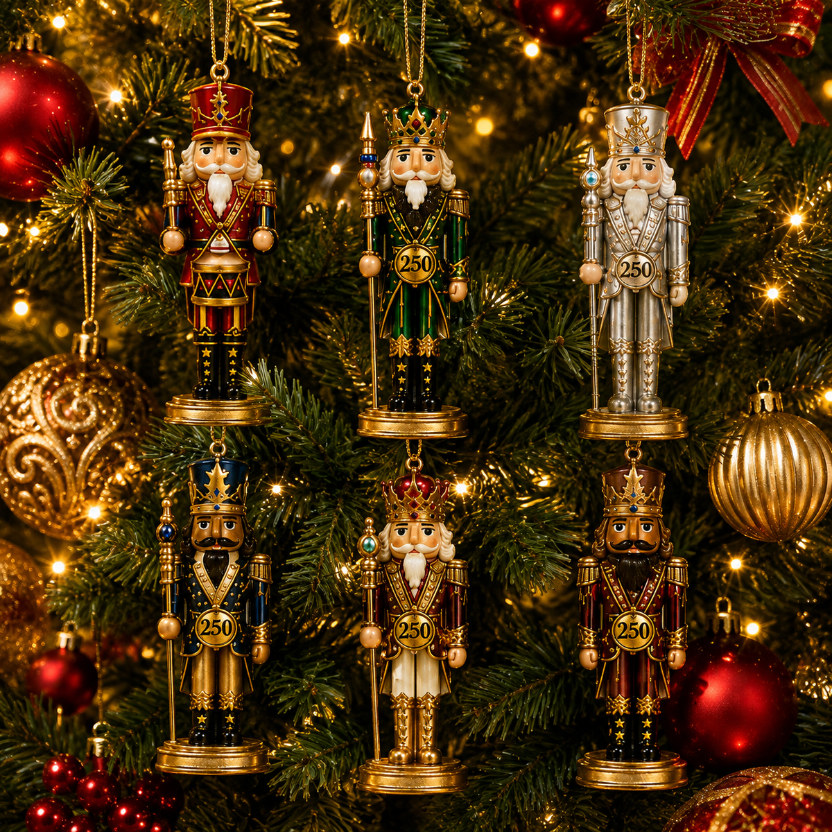 🎉🇺🇸 Limited Edition! 🔥🎁250th Anniversary Nutcracker Christmas Countdown Calendar Blind Box Set